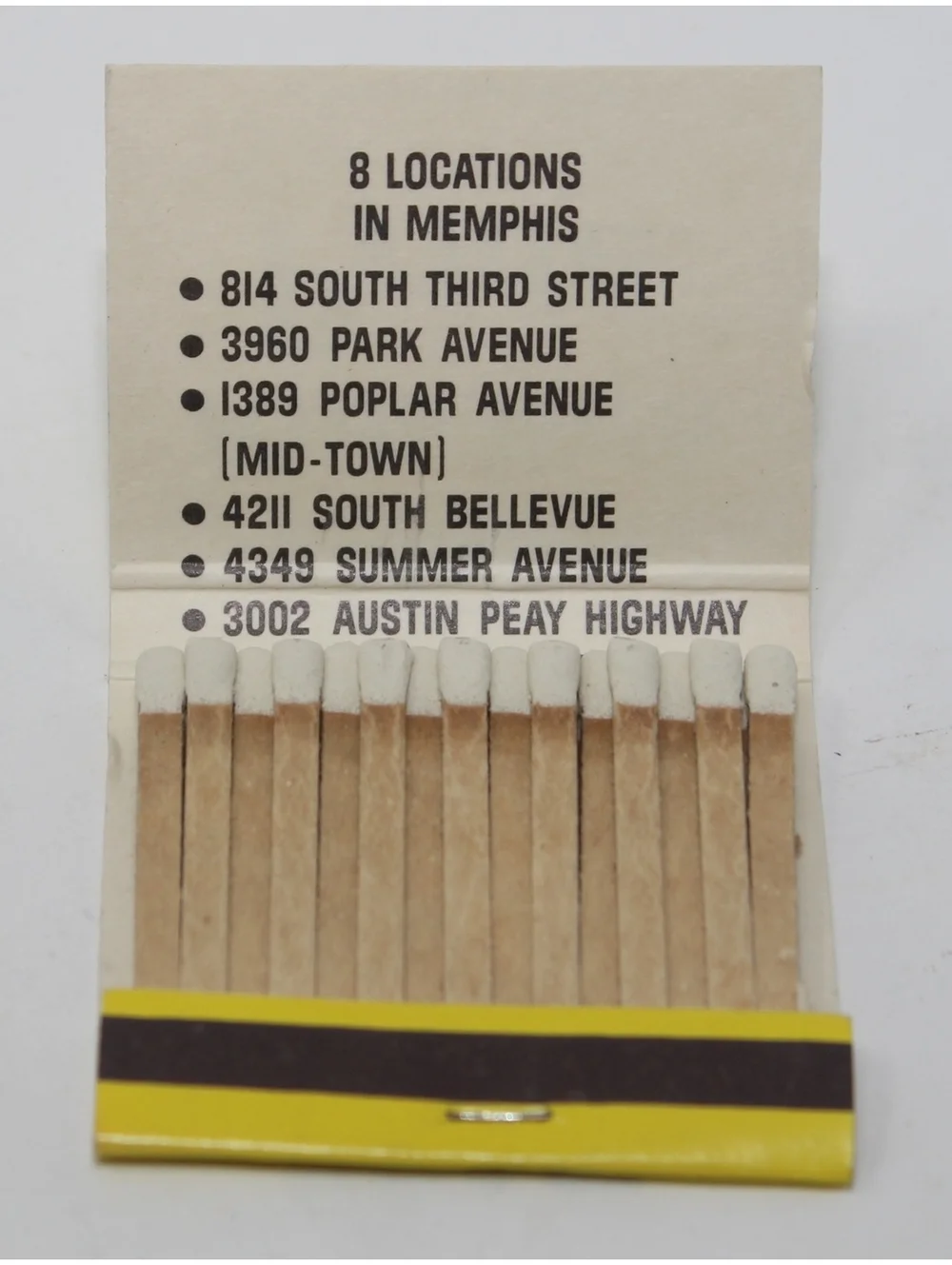 Vintage Matchbook Mr. Pride Car Wash Memphis, Tennessee Ride With Pride Hot Wax